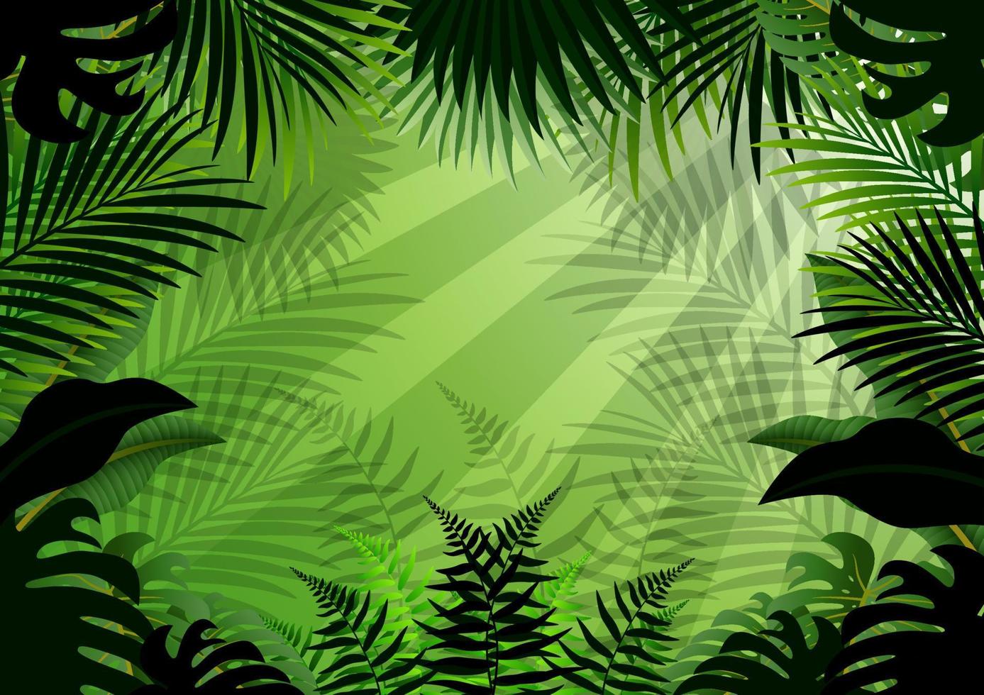 Tropical forest background vector