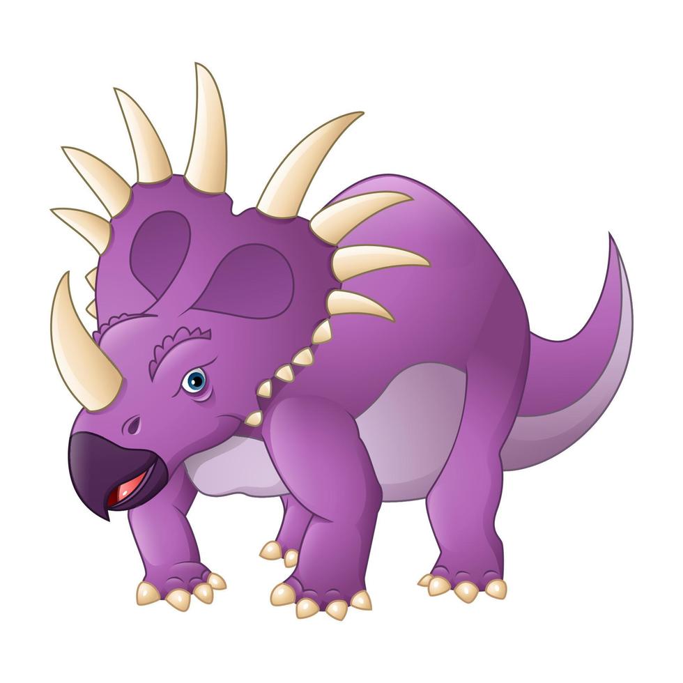 Cartoon funny styracosaurus vector