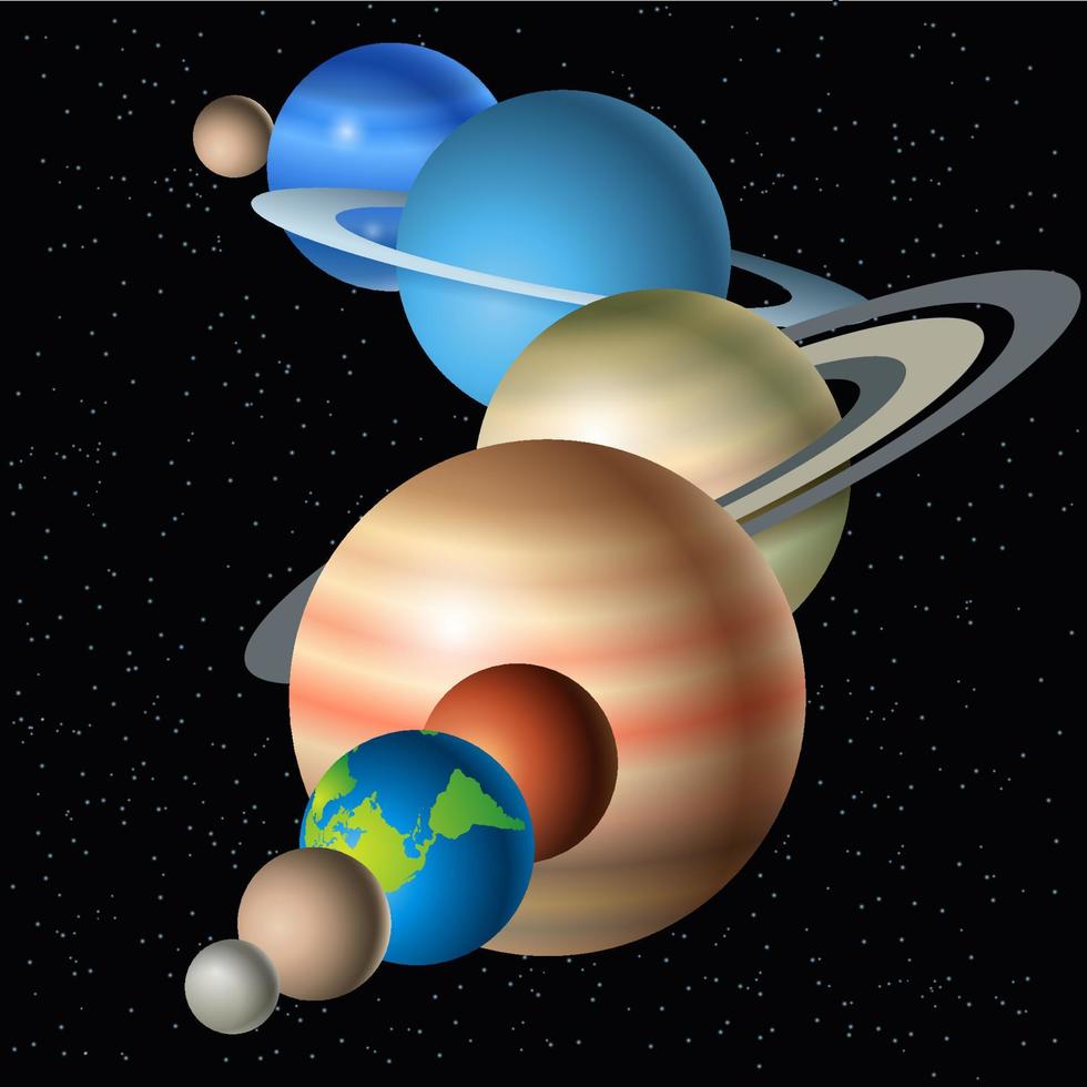 Solar system illustration vector