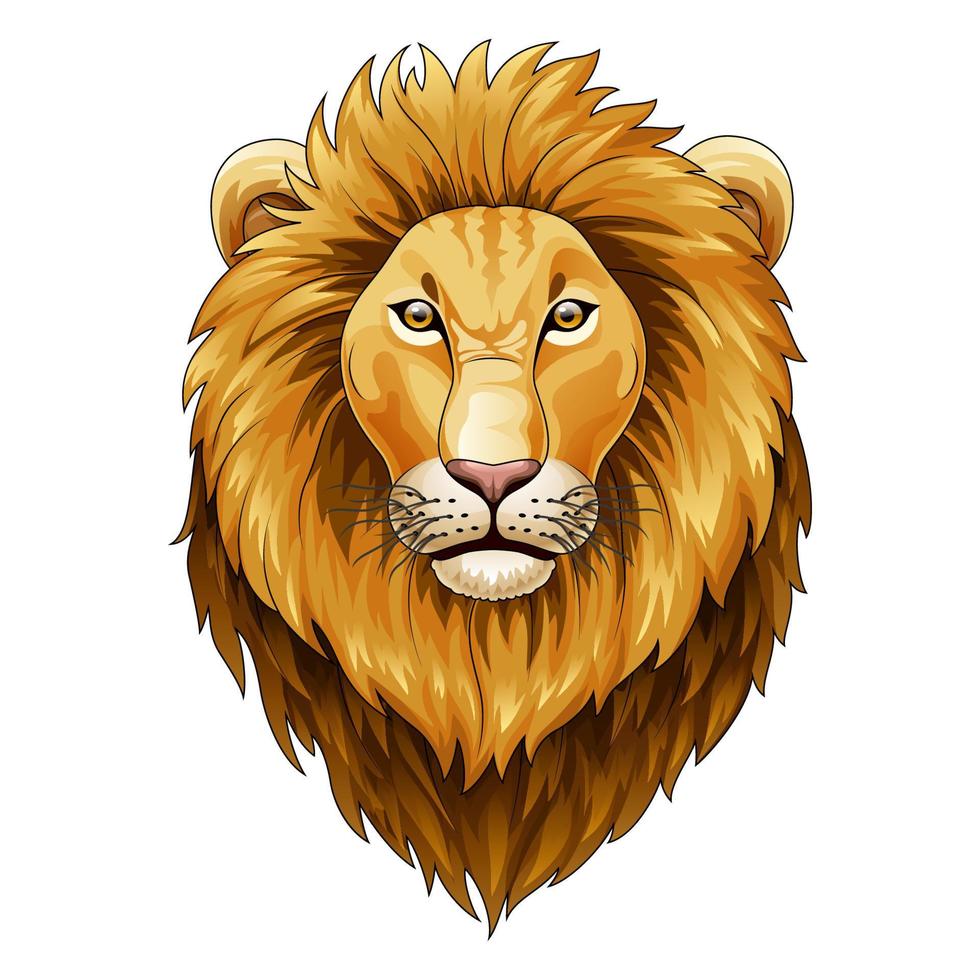 Lion head mascot vector