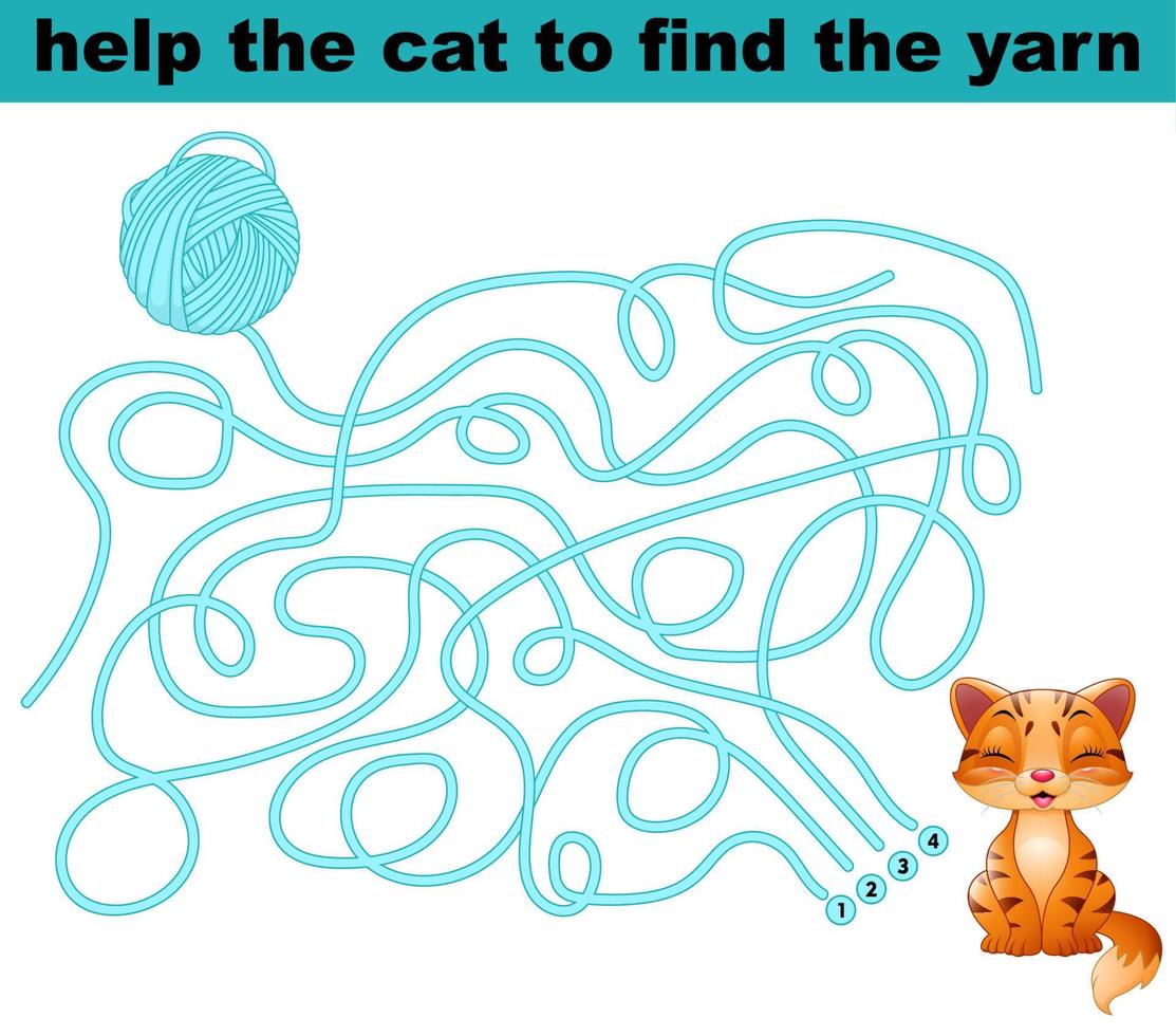 Help the cat to find the yarn vector