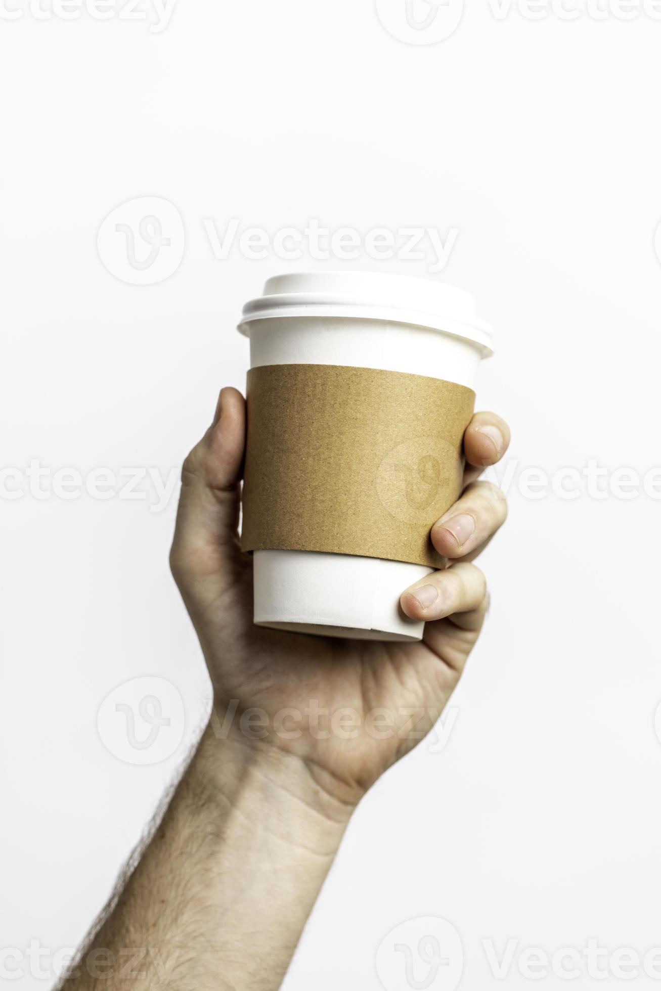 Taza Café Para Llevar Mesa Cafetería: fotografía de stock