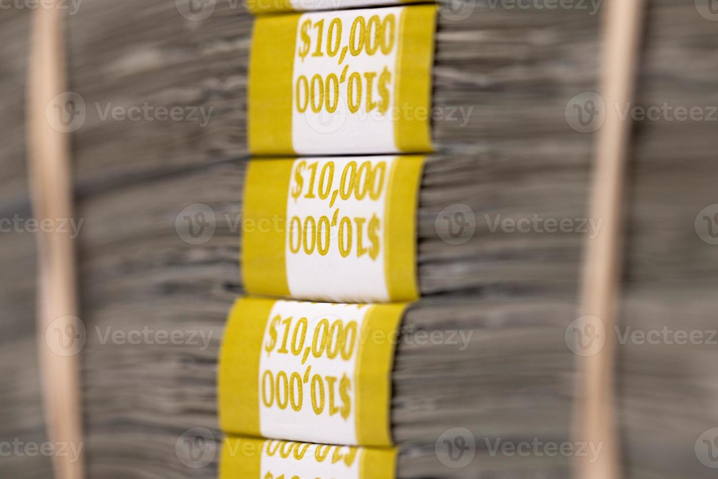 Stacks of One Hundred Dollar Bills photo