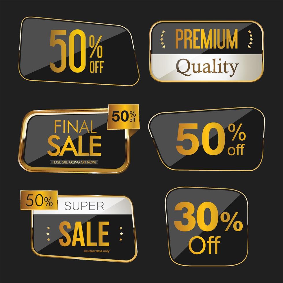 Collection of super sale labels and tags template vector