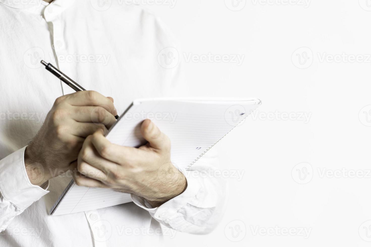 Taking Notes on Paper photo