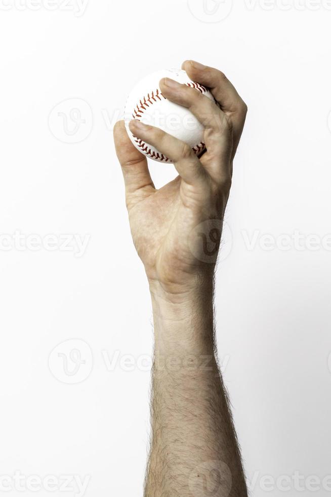 lanzamiento de beisbol en el aire foto
