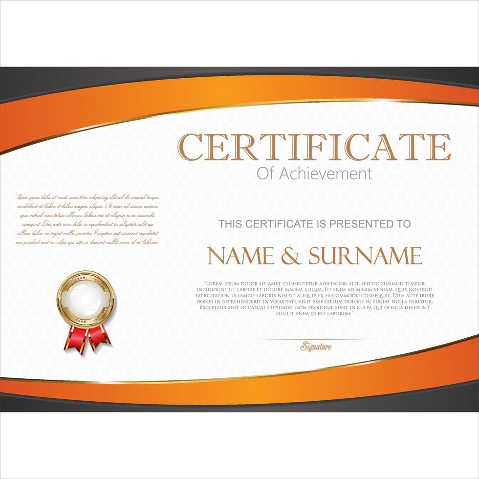 Certificate or diploma modern design template vector