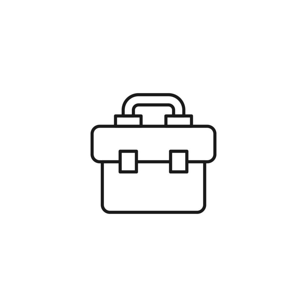 Building and renovation concept. Vector signs and editable stroke. Suitable for stores, shop, web sites, banners, books. Line icon of suitcase for renovation or building instrument