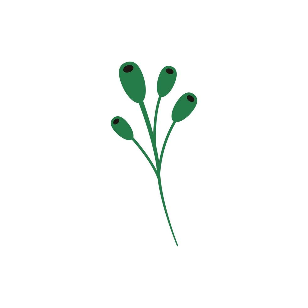 Colorful vector illustration drawn in flat style. Suitable for books, articles, web sites, apps etc. Image of green plant with big ears