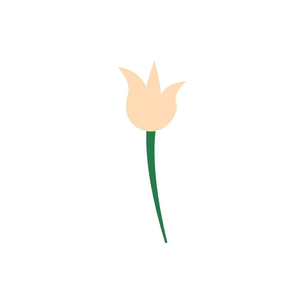 Vivid image of flower. Perfect for articles, books, apps, web sites, textile etc. Icon of tulip vector