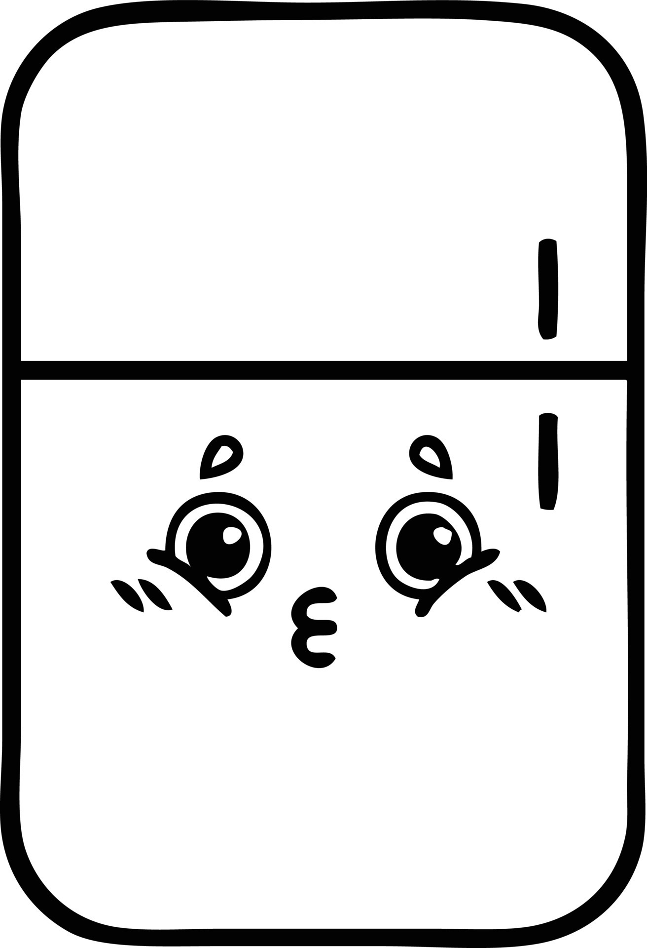 line drawing cartoon fridge freezer 10229366 Vector Art at Vecteezy line drawing cartoon fridge freezer 10229366 Vector Art at Vecteezy