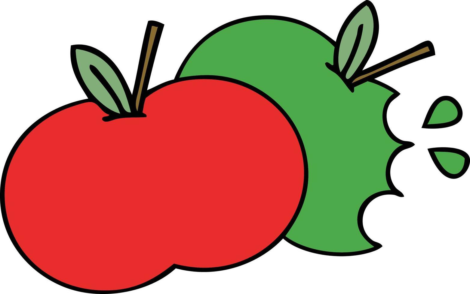 cute cartoon apples vector