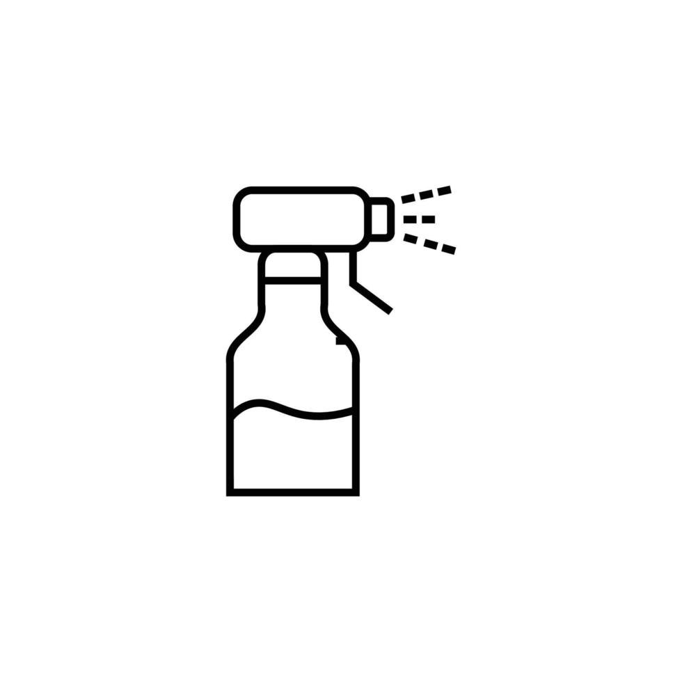 Household and daily routine concept. Single outline monochrome sign in flat style. Editable stroke. Line icon of water sprinkler or pulverizer vector