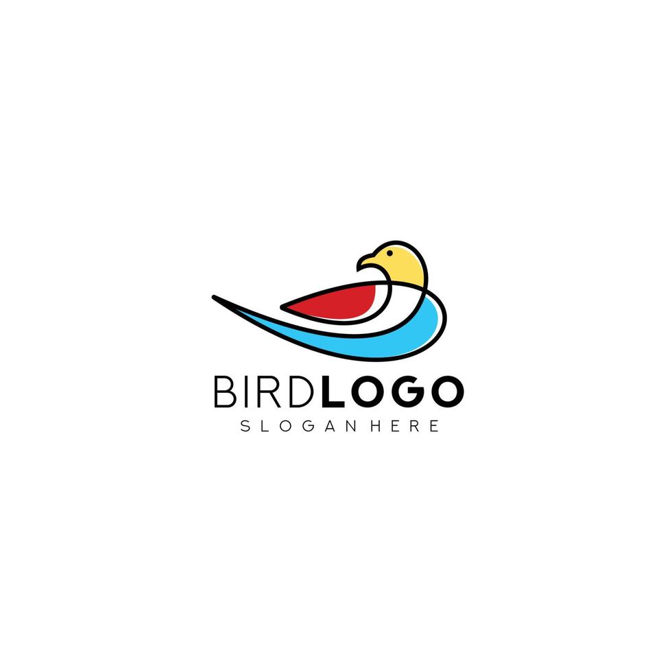 plantilla de icono de vector de diseño de logotipo de pájaro