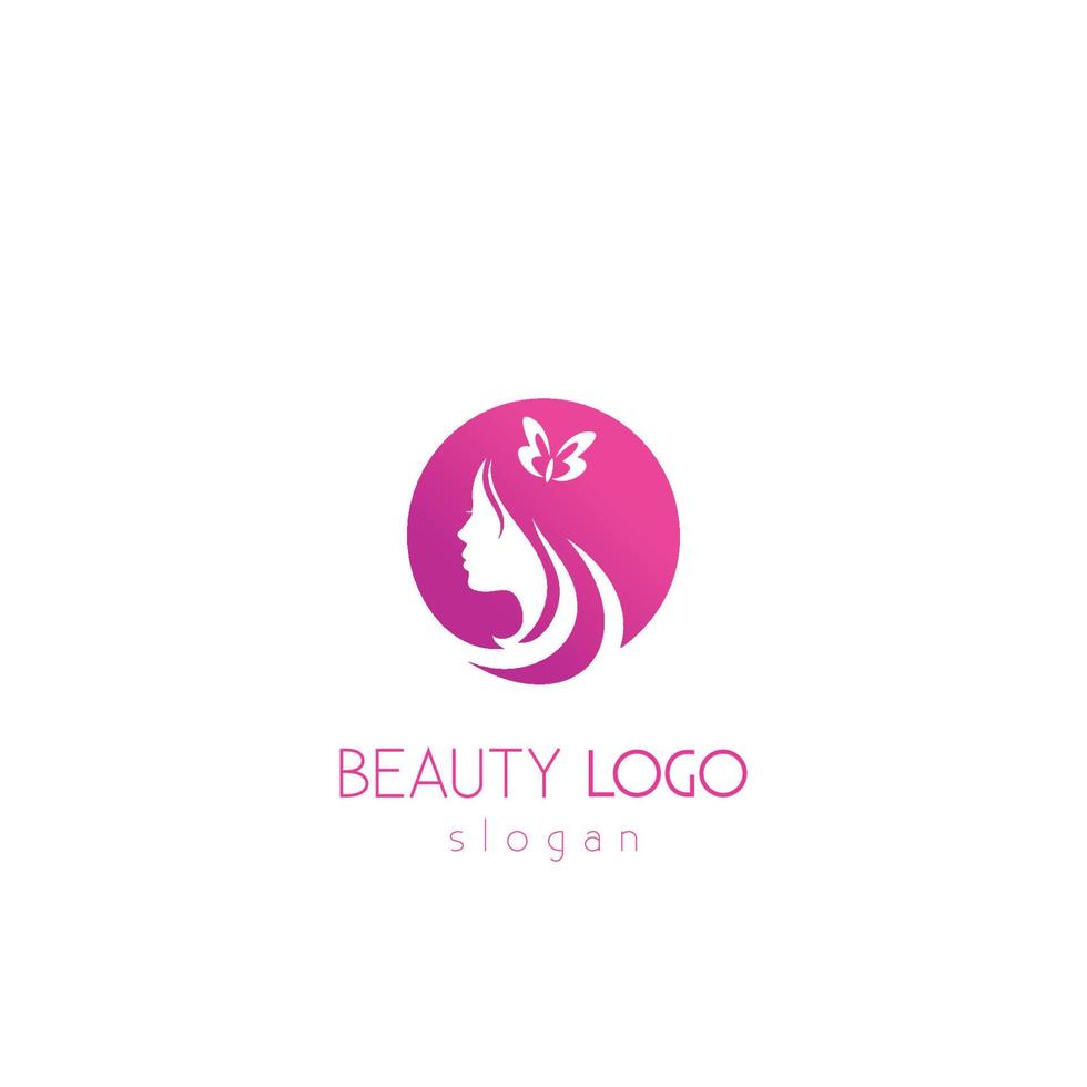 logotipo de moda de mujer de belleza vector