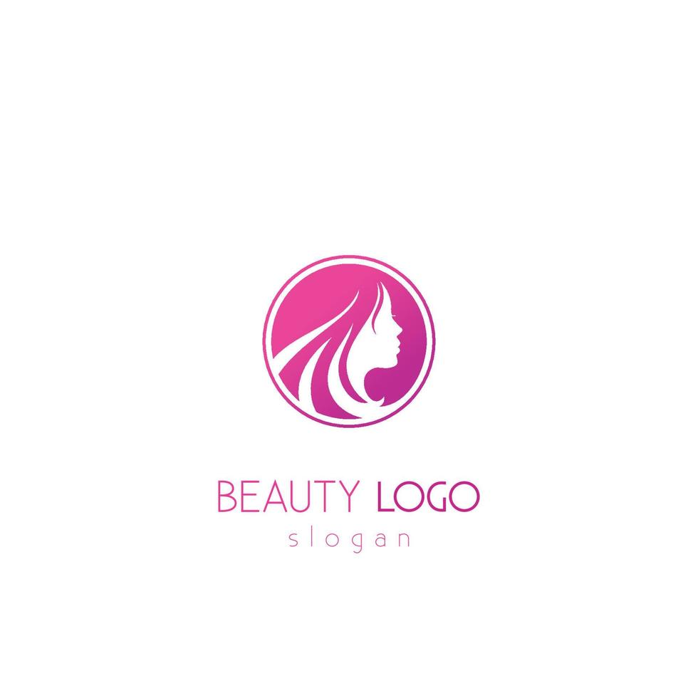 logotipo de moda de mujer de belleza vector