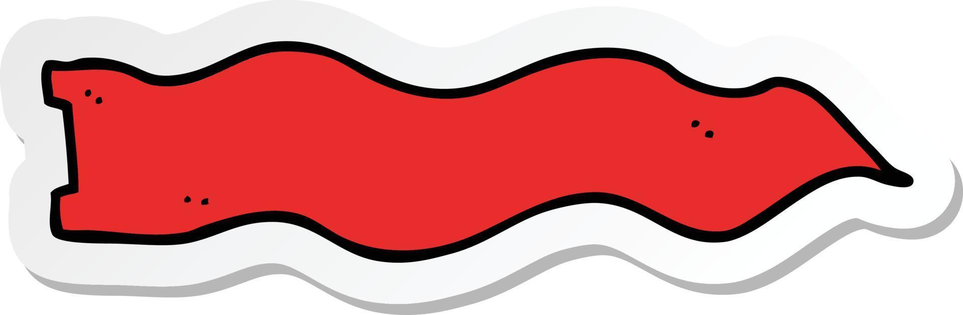 sticker of a cartoon waving banner vector