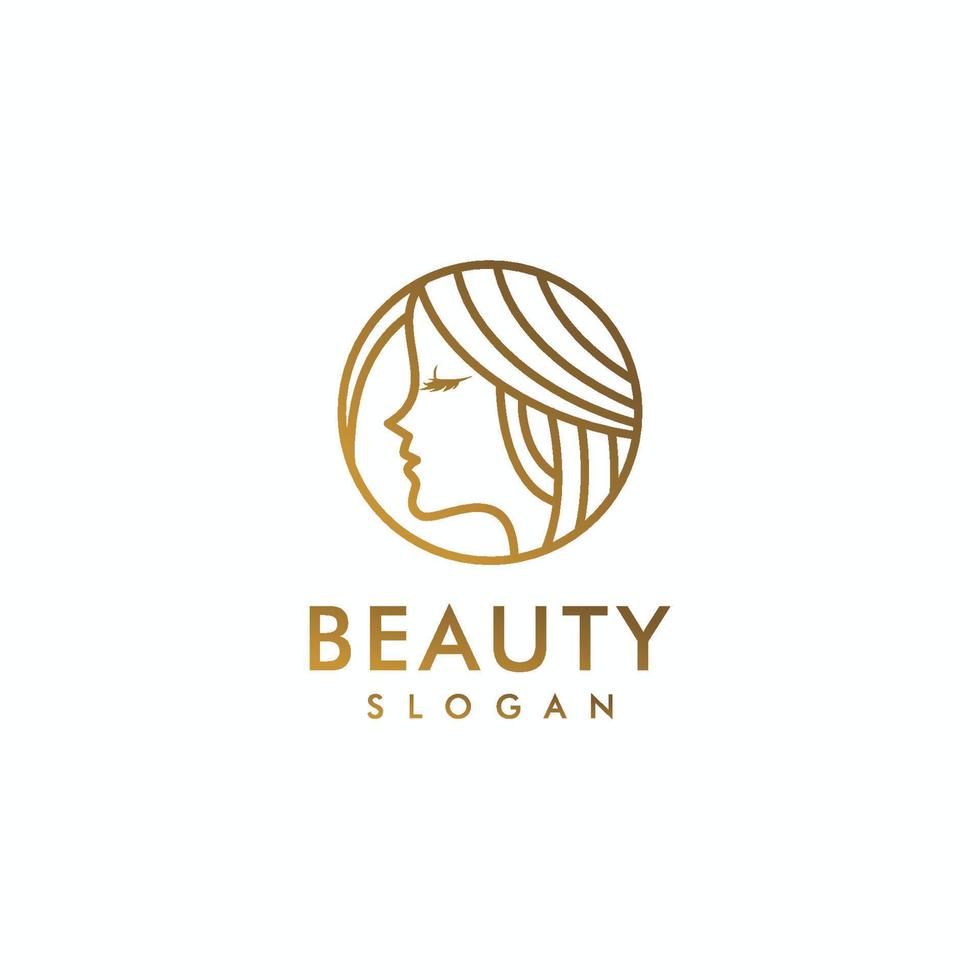 Beauty woman fashion logo vector