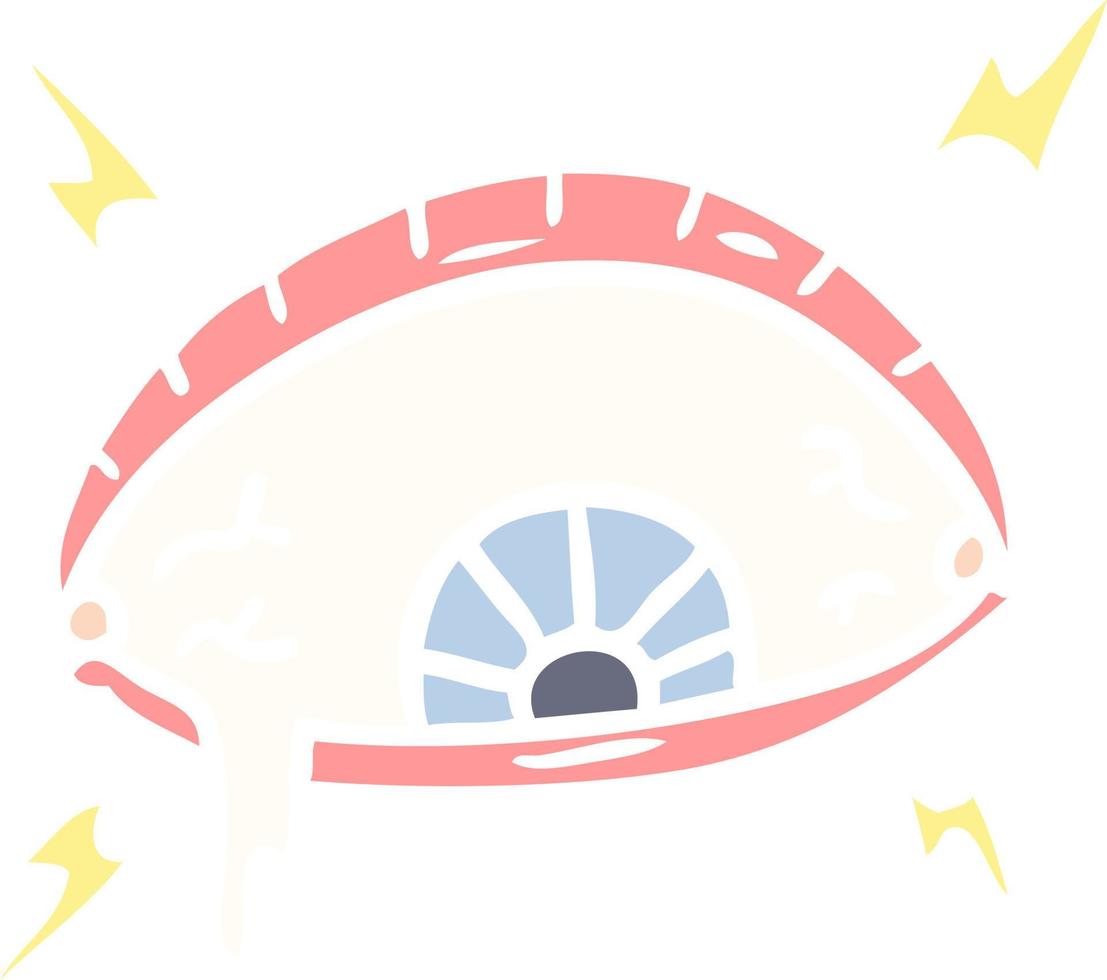 cartoon doodle of an enraged eye vector