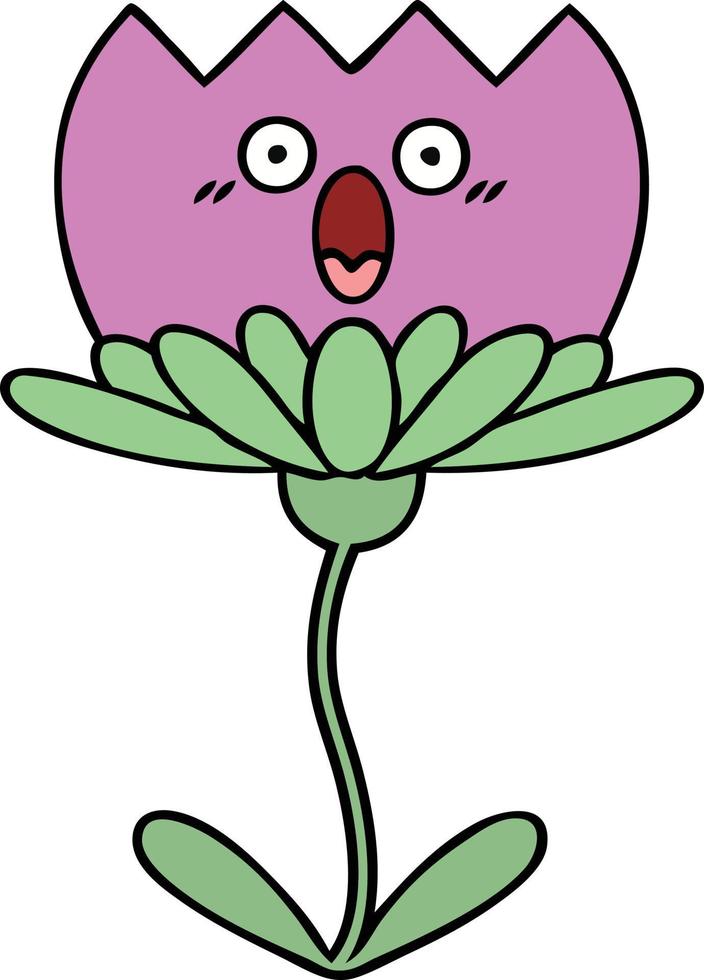 cute cartoon flower vector