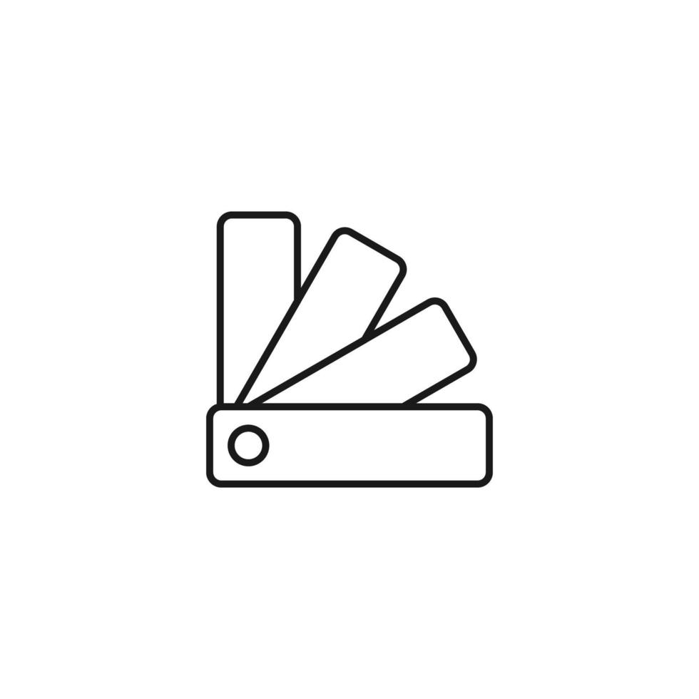 Building and renovation concept. Vector signs and editable stroke. Suitable for stores, shop, web sites, banners, books. Line icon of dye palette