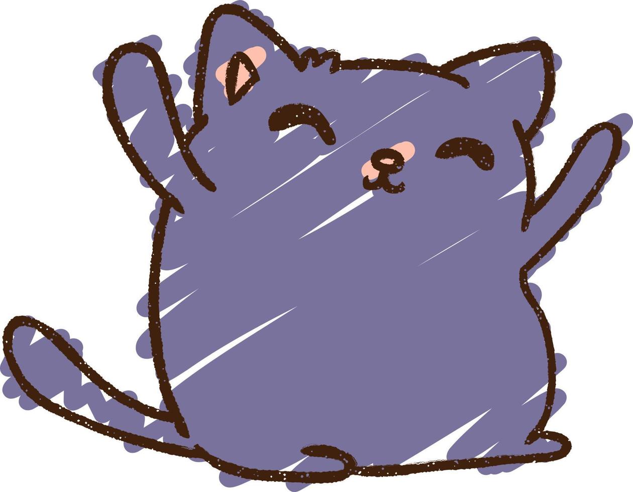 Cat Chalk Drawing 10230794 Vector Art at Vecteezy