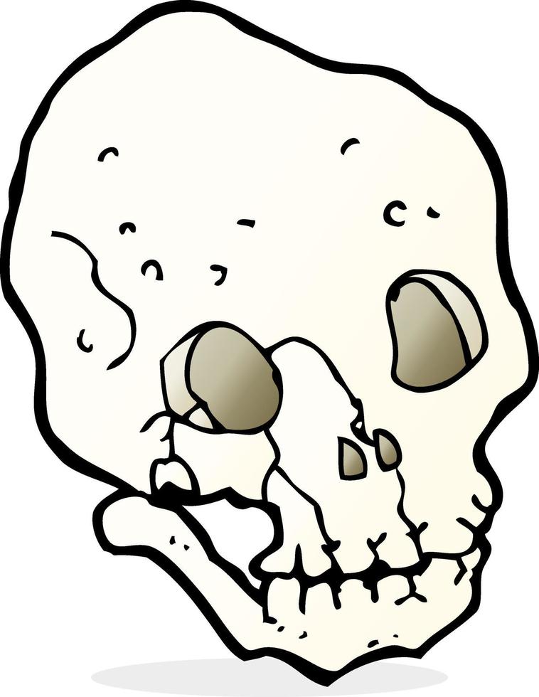 cráneo espeluznante de dibujos animados vector
