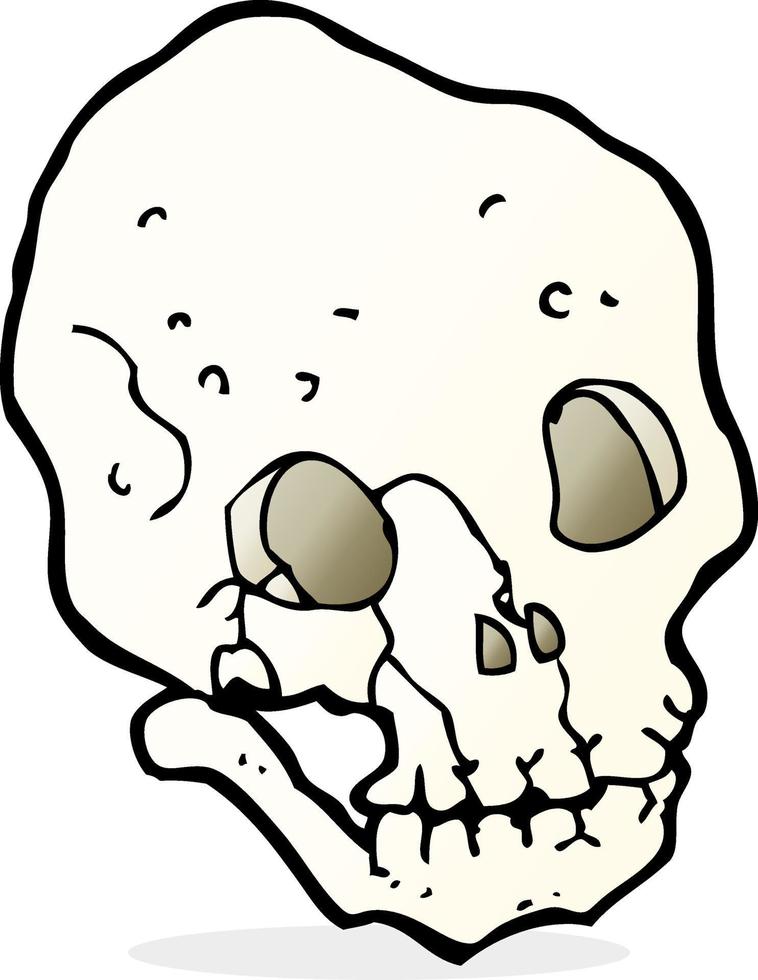 cartoon spooky skull vector