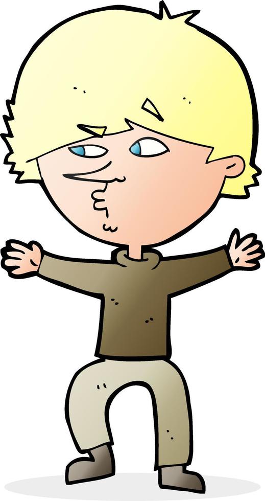 cartoon suspicious man vector