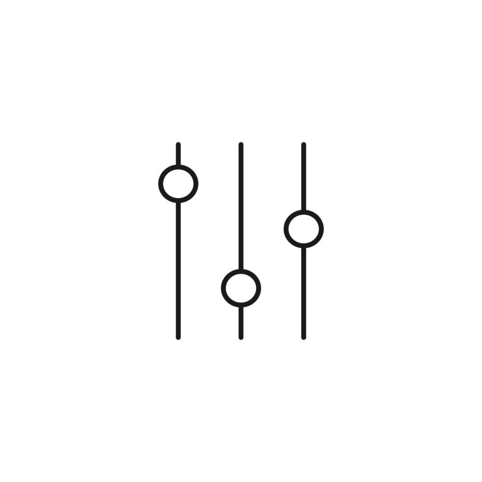 Setting or engineering concept. Vector sign drawn with thin line. Editable stroke. Perfect for web sites, stores, shops. Vector line icon of sound bar