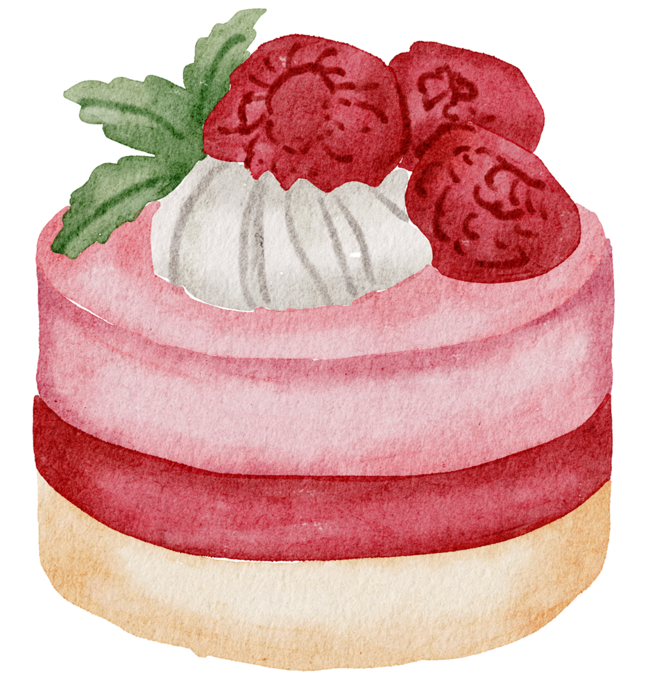 dessert aquarelle dessin animé mignon png