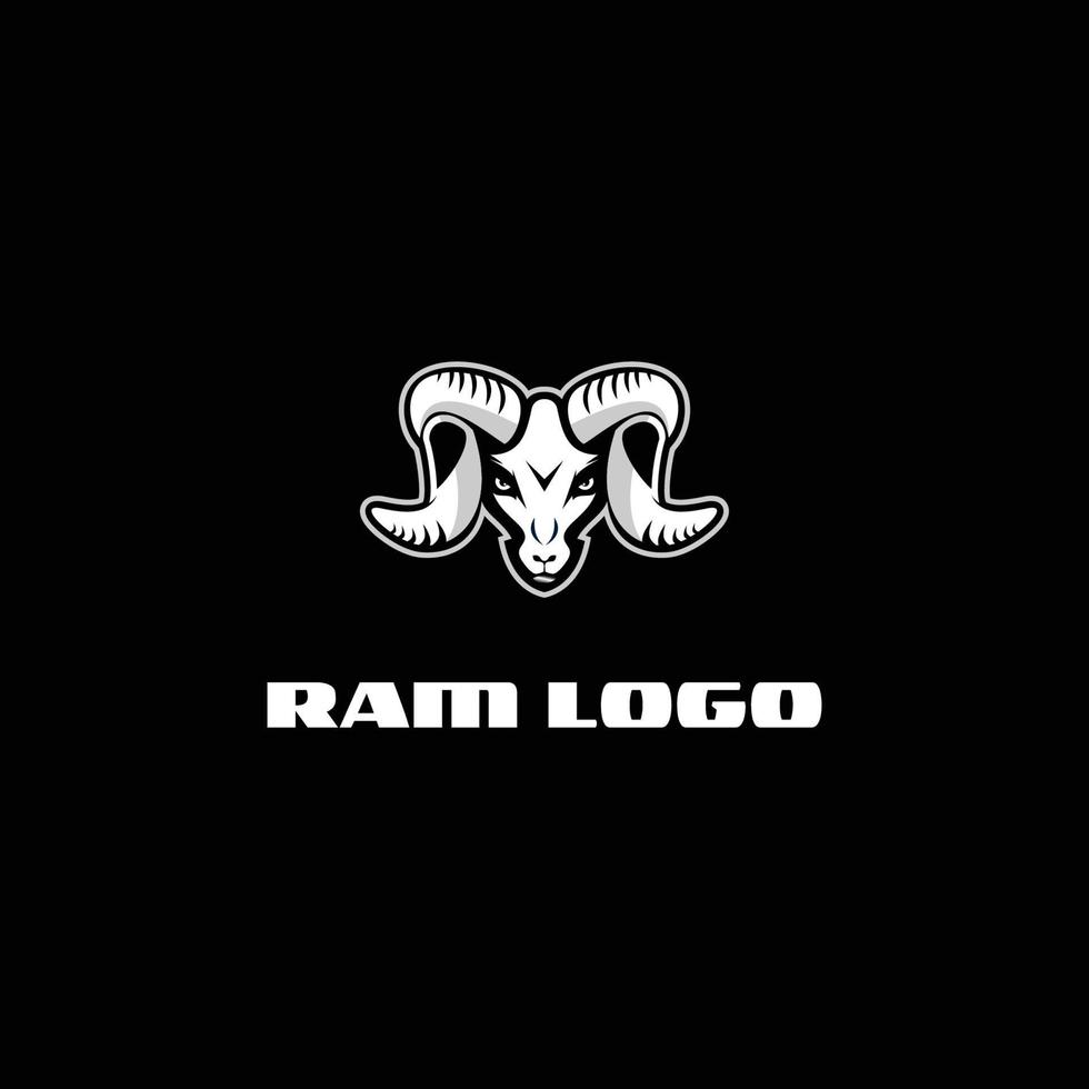 Ram logo, mascot team vector