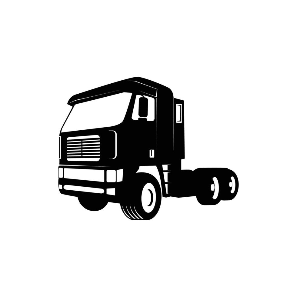 Truck silhouette abstract logo template vector illustration