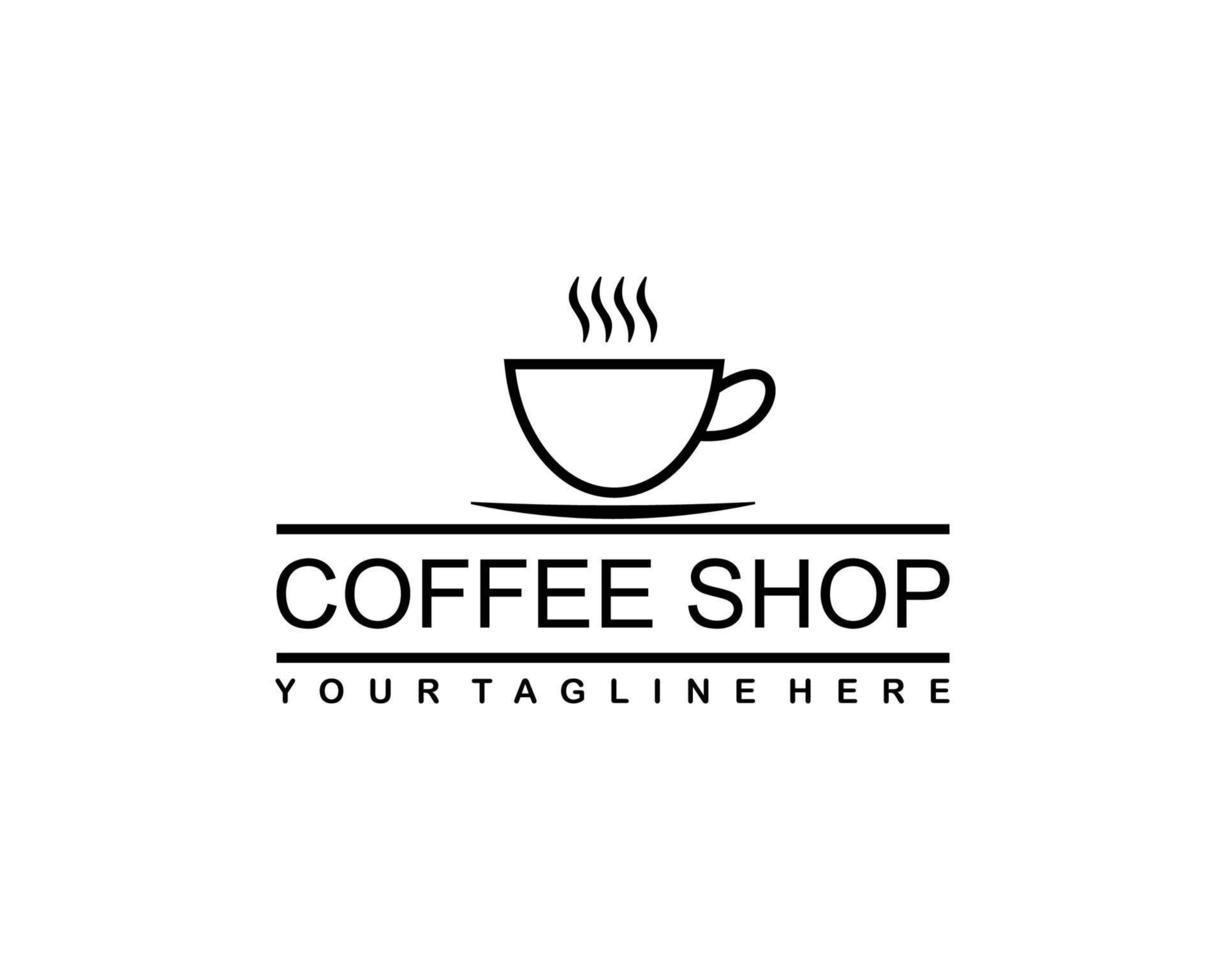 Coffee shop vintage logo template vector