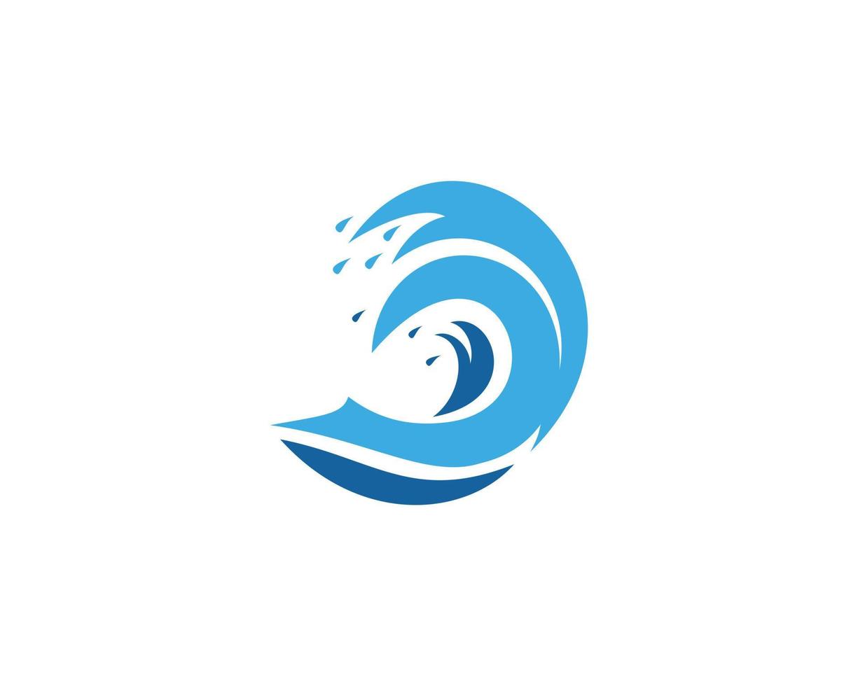 wave abstract logo template vector