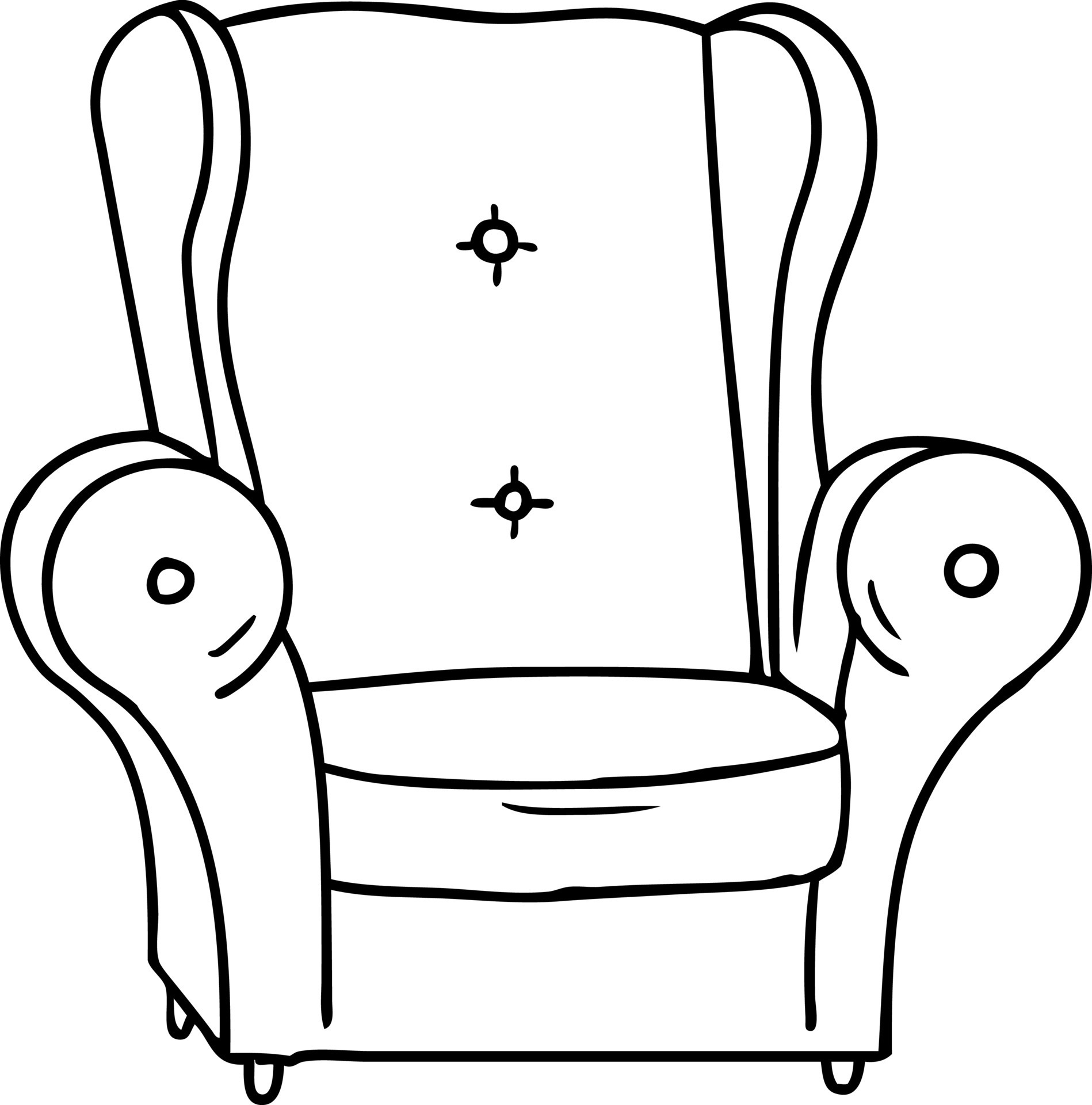 line drawing doodle of an old armchair 10231037 Vector Art at Vecteezy