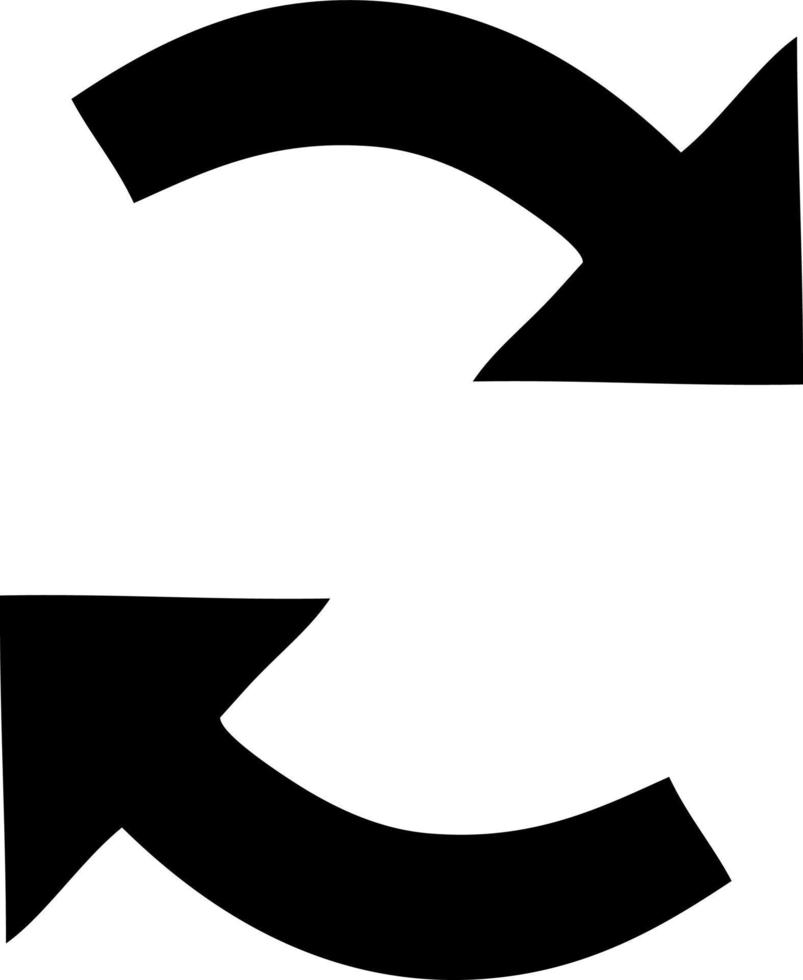 flat symbol recycling arrows vector