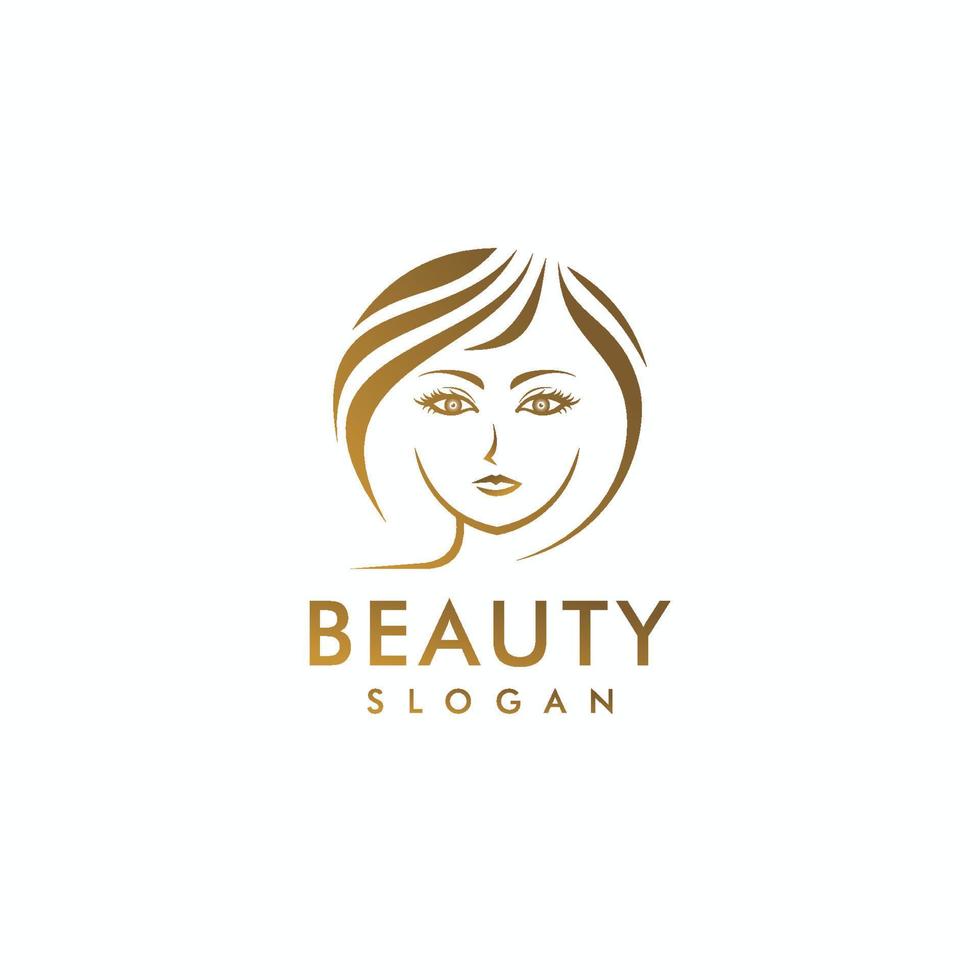 Beauty woman fashion logo vector