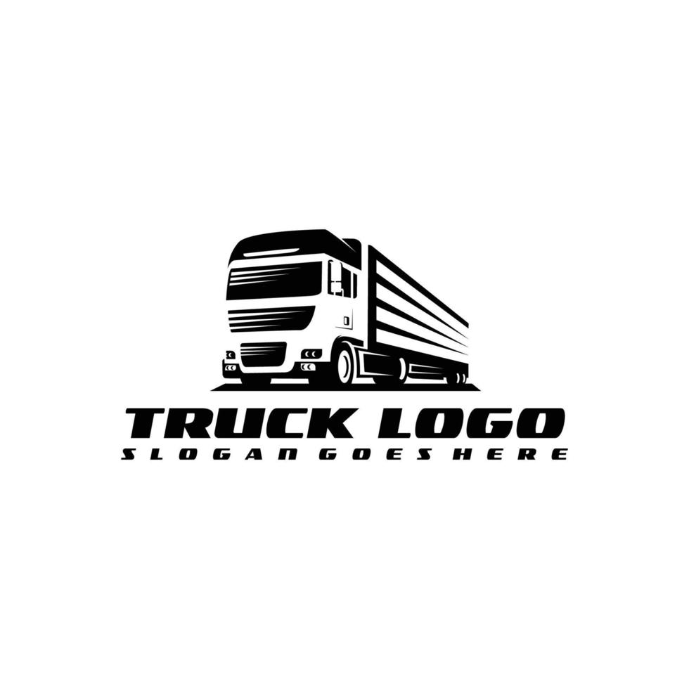Truck silhouette abstract logo template vector illustration