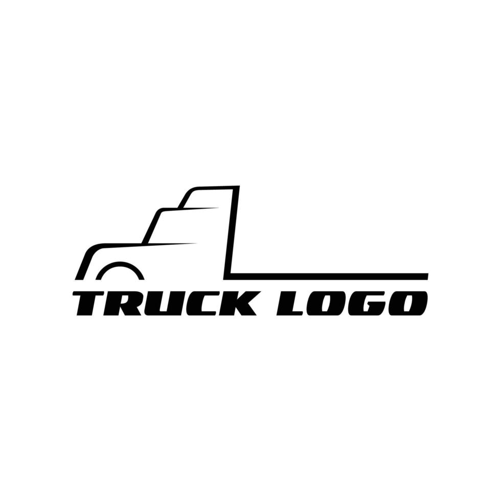 Truck silhouette abstract logo template vector illustration