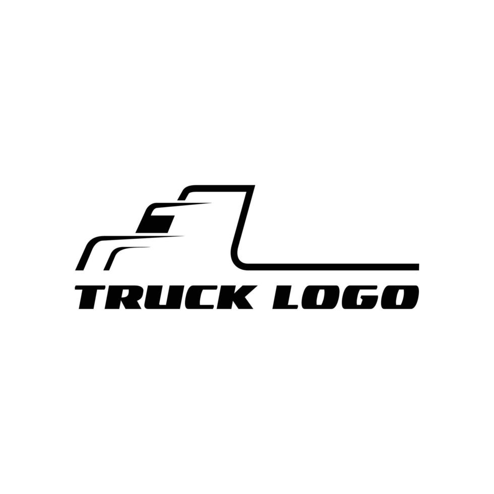 Truck silhouette abstract logo template vector illustration