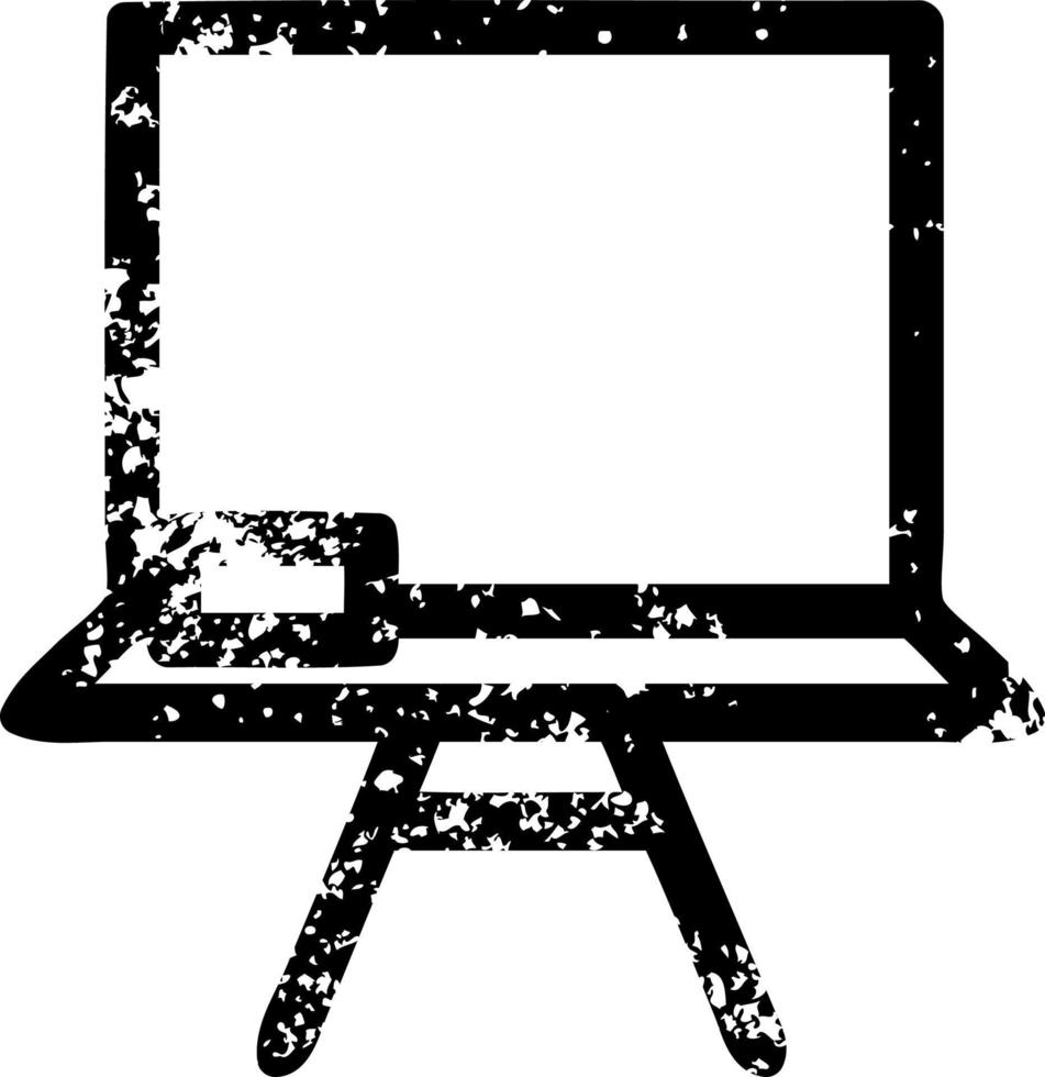 school blackboard distressed icon vector