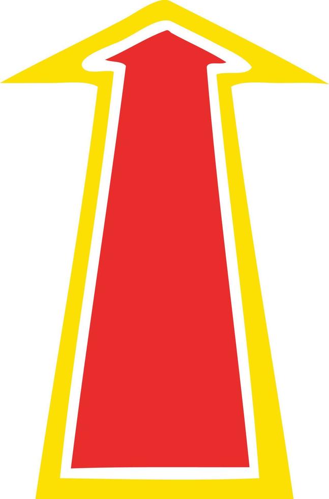quirky hand drawn cartoon arrow vector