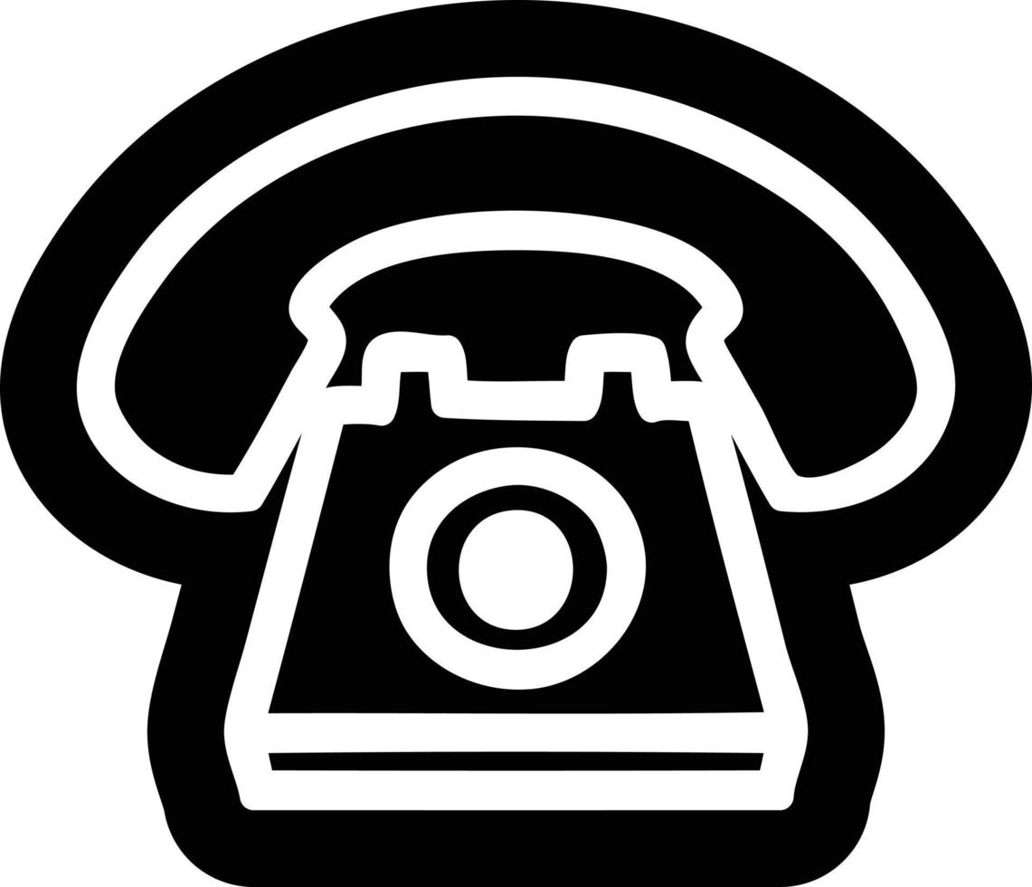 icono de telefono antiguo vector