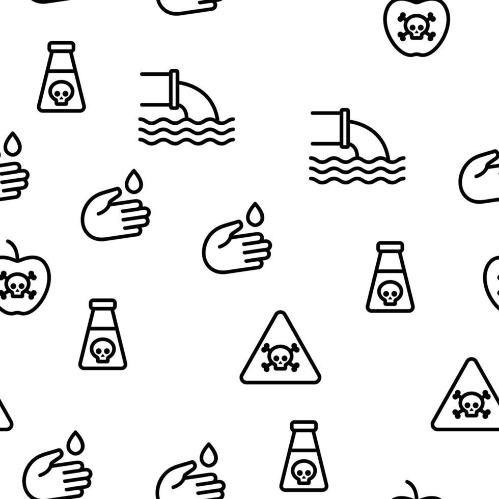 Chemical Toxic Poison Seamless Pattern Vector