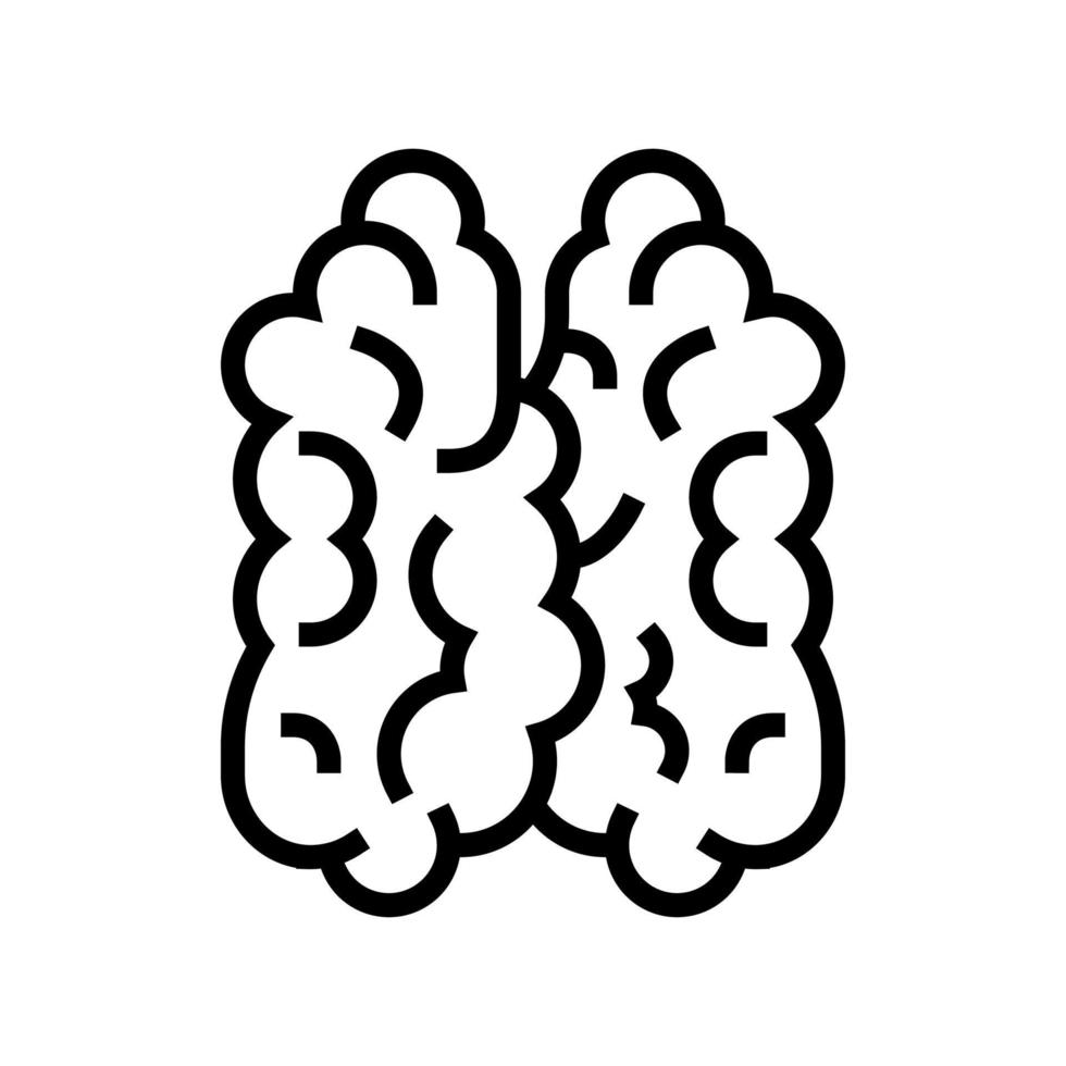 thymus of immune system line icon vector illustration