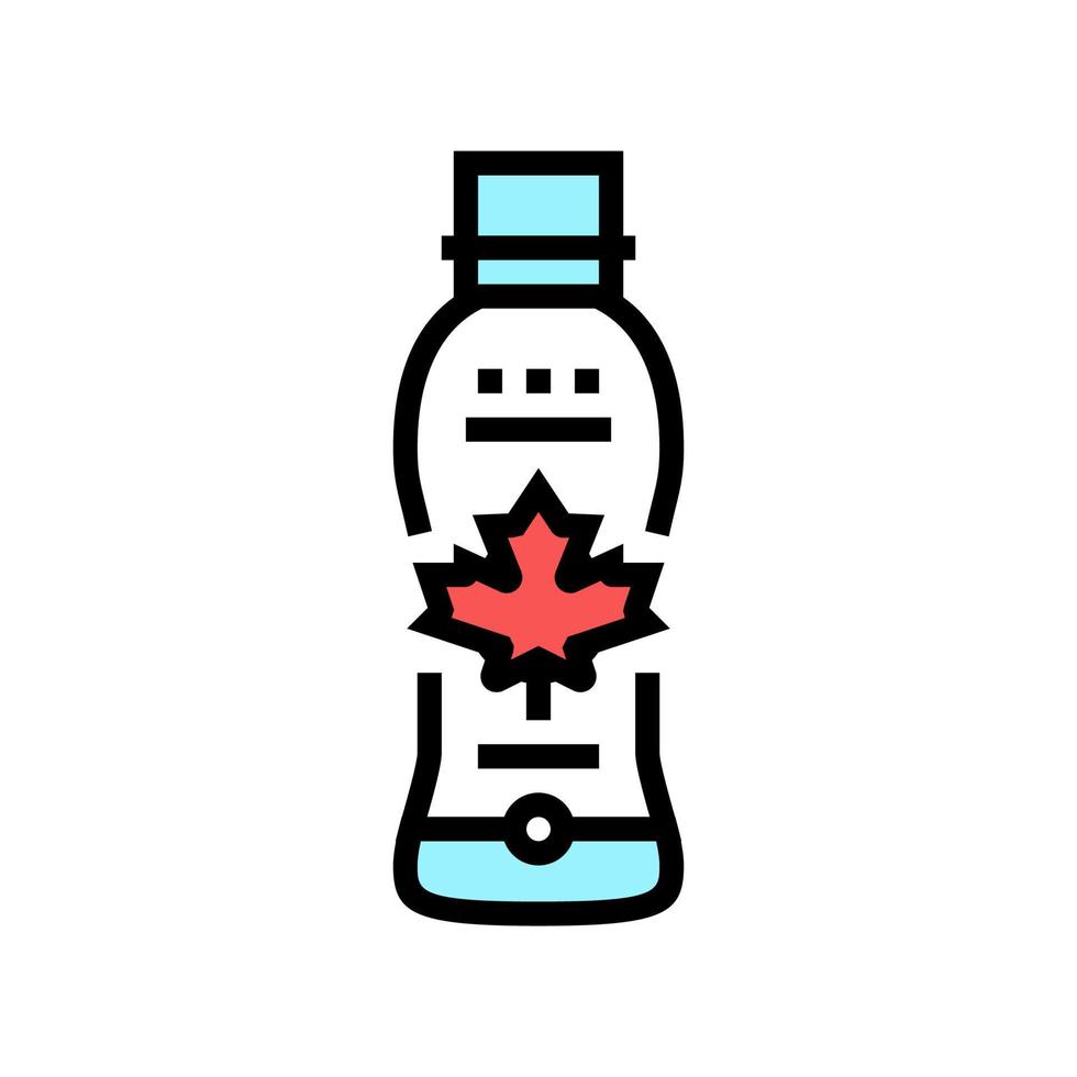 Ilustración de vector de icono de color de botella de agua de arce