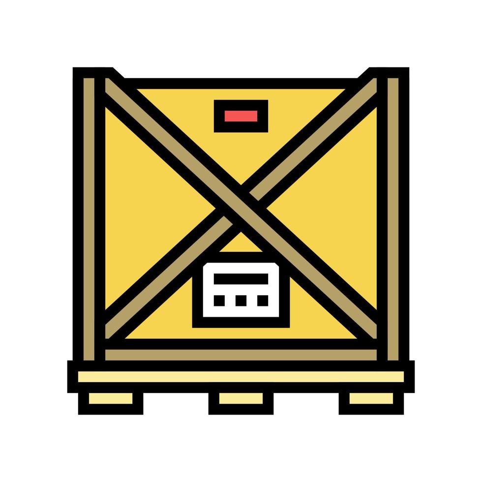 Ilustración de vector de icono de color de paquete de paquete de gran tamaño