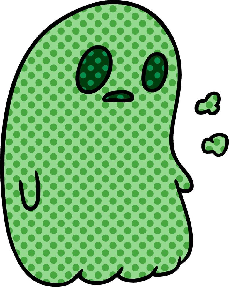 cartoon of a kawaii cute ghost vector