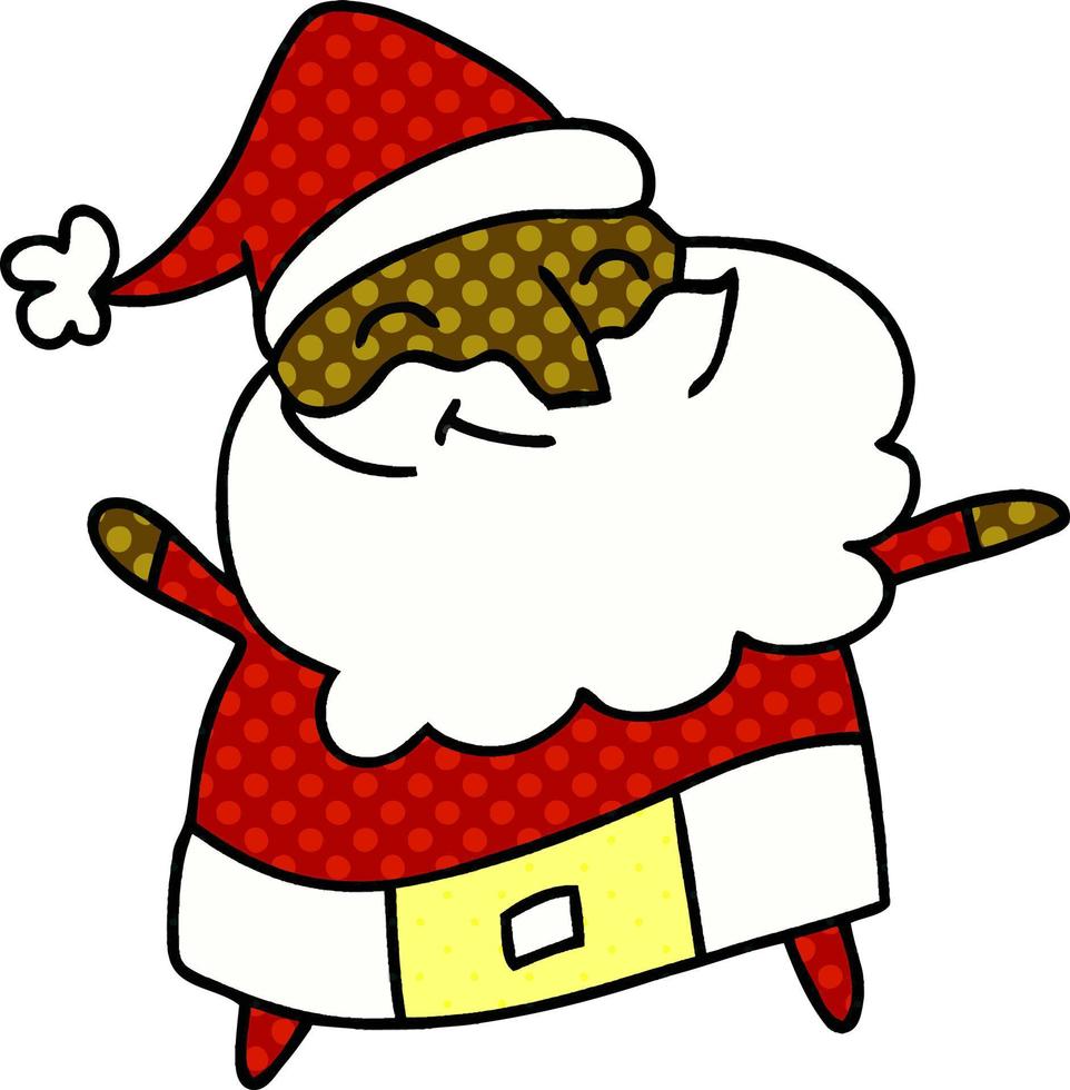 cartoon of a jolly father christmas vector